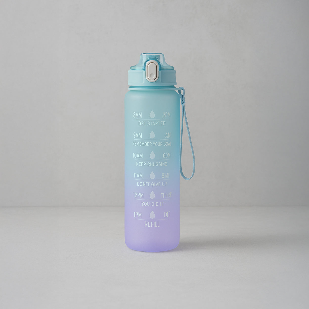 Never Quit - Farbverlaufs‐Wasserflasche