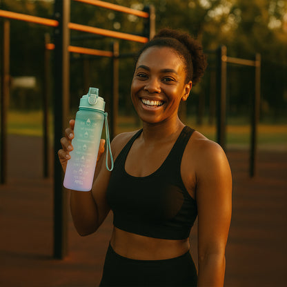 Never Quit - Farbverlaufs‐Wasserflasche